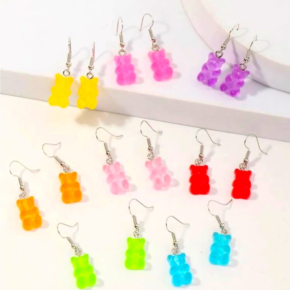 Gummy bear earrings 8$ each and Free shipping if you spend over $40+